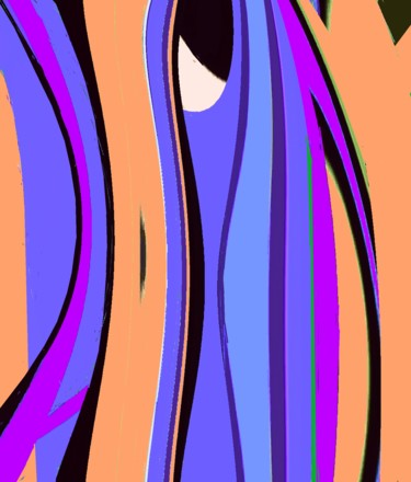 Digital Arts titled "Resplendent Moon" by Peter Jalesh, Original Artwork, Digital Painting