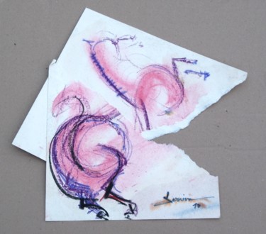 Dessin intitulée "Dessin cheval déchi…" par Servin, Œuvre d'art originale, Pastel