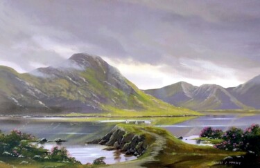 绘画 标题为“cattle in kylemore” 由Cathal O Malley, 原创艺术品, 丙烯