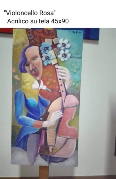 绘画 标题为“Violoncello Rosa” 由Giacomo De Troia, 原创艺术品, 丙烯