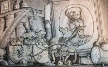 Dessin intitulée "Expédition au Greni…" par Philippe Lemarinier, Œuvre d'art originale, Encre