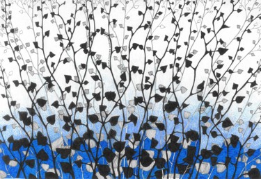 图画 标题为“WINTER Ink Drawing…” 由Nives Palmić, 原创艺术品, 墨