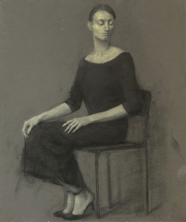 Sitting woman.