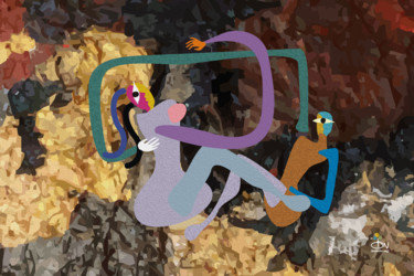 Digital Arts titled "lovers-1.jpg" by Devendra Negi, Original Artwork, Digital Painting