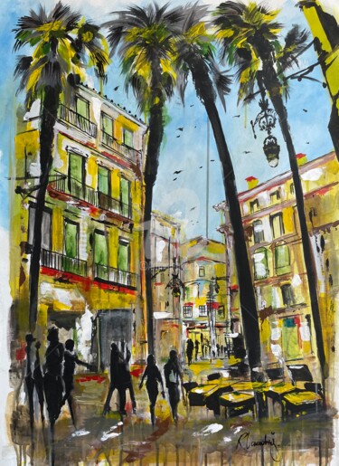 Painting titled "Square" by Rinalds Vanadzins, Original Artwork, Acrylic