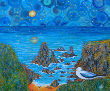 Painting titled "Clair Obscur aux Ai…" by Virginie Le Roy, Original Artwork, Oil