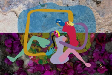 Digital Arts titled "lovers-2.jpg" by Devendra Negi, Original Artwork, Digital Painting