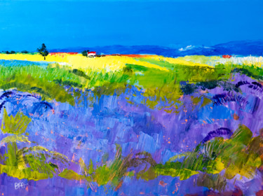Acrylique au couteau - Terres de Provence 46x61 Peinture intitulée "Acrylique au coutea…" par Patrick Bauquel, Œuvre d'art originale, Acrylique Monté sur Châssis en bois