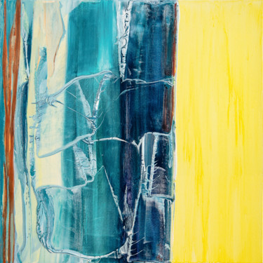 Solaris - Blue Dimensions - 70x70cm Painting titled "Solaris - Blue Dime…" by Cornelia Petrea, Original Artwork, Acrylic