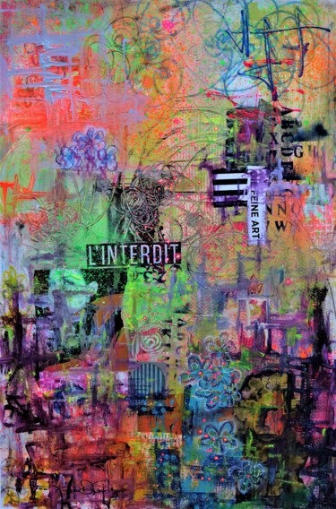 Peinture intitulée "L´interdit" par Jaio Dos Anjos, Œuvre d'art originale, Acrylique Monté sur artwork_cat.