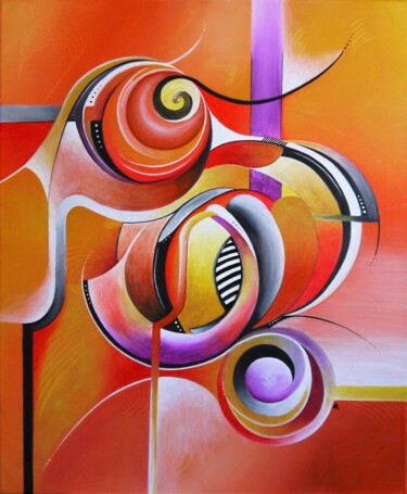 Seconde rencontre Peinture intitulée "Seconde rencontre" par Valérie Lamarre, Œuvre d'art originale, Acrylique Monté sur Châssis en bois