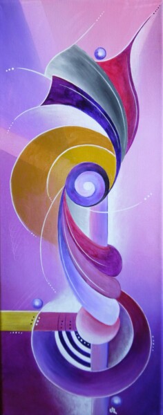 Painting titled "Coq d'elle" by Valérie Lamarre, Original Artwork, Acrylic Mounted on Wood Stretcher frame