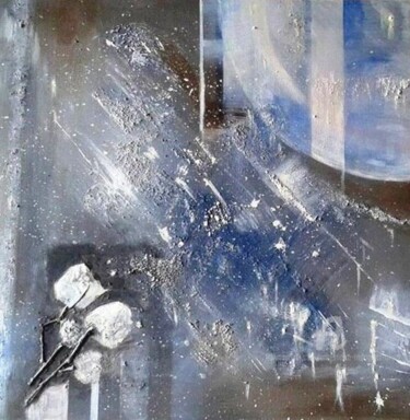 Painting titled "pousiere de lune" by Ana Maria Rodriguez (AnaRz), Original Artwork, Acrylic