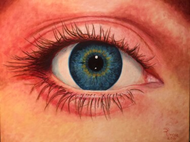 Pintura titulada "ojo.jpg" por Rodolfo Rivera, Obra de arte original, Oleo