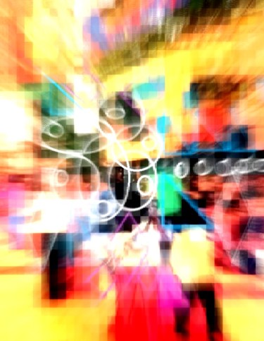 Digital Arts titled "bulles et pixels" by Mysane, Original Artwork, Digital Painting