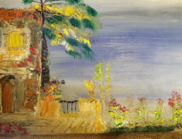 Peinture intitulée "LE VIEUX MAS" par Pascal Jung, Œuvre d'art originale, Huile
