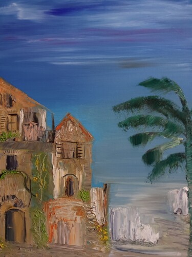 Peinture intitulée "LA VIEILLE MAISON A…" par Pascal Jung, Œuvre d'art originale, Huile