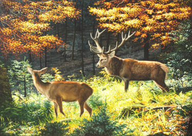 Painting titled "Après vous ma chère" by Christian Marchal, Original Artwork, Oil Mounted on Wood Stretcher frame