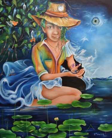 Painting titled "Transition.jpg" by Michele Sevilla, Original Artwork, Oil Mounted on Wood Stretcher frame