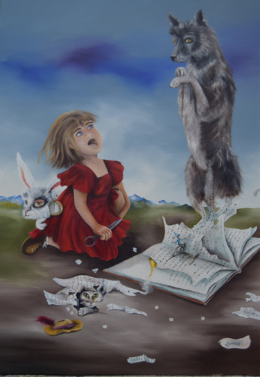 Painting titled "Contes.jpg" by Michele Sevilla, Original Artwork, Oil