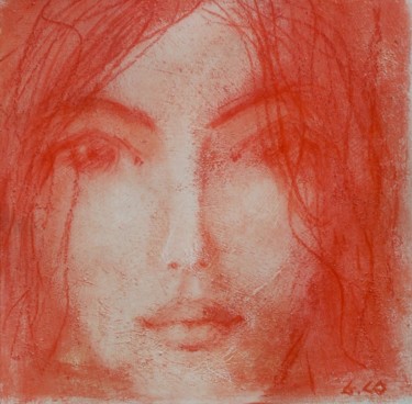 Dessin intitulée "Visage" par Gérard Cottereau, Œuvre d'art originale, Craie