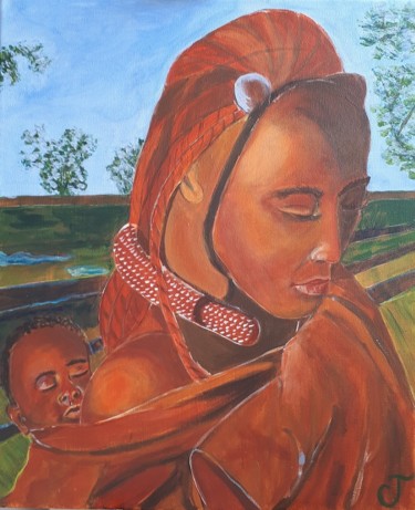 Peinture intitulée "Champs africains #a…" par Chris Texier, Œuvre d'art originale, Acrylique