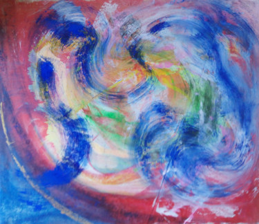 Painting titled "Kiss & Whiff of the…" by Dmitri Matkovsky, Original Artwork, Acrylic