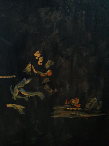 Painting titled "Rembrandt étude.." by Sam Keusseyan, Original Artwork, Acrylic
