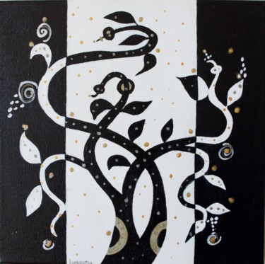 Painting titled "Duality Of Life" by Artist Supreetha, Original Artwork, Acrylic