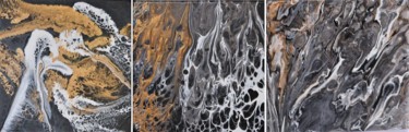 Malerei mit dem Titel "Triptyque" von Monique Schoonenburg (MSC), Original-Kunstwerk, Acryl