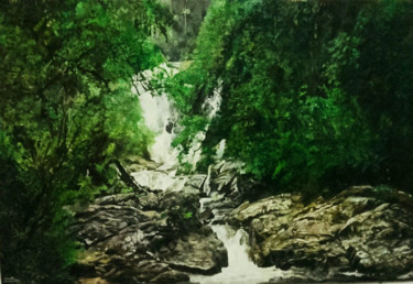 Songs of Nature Painting titled "Songs of Nature" by Hemantha Warakapitiya, Original Artwork, Acrylic Mounted on Wood Stretcher frame
