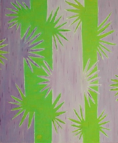 Peinture intitulée "Paysage exotique" par Anne Garnier, Œuvre d'art originale