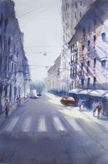 Pintura titulada "New York New York 5" por Giorgio Gosti, Obra de arte original, Acuarela
