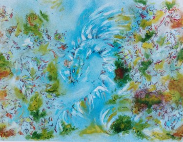 Peinture intitulée "Le Roi Dragon" par Nadama, Œuvre d'art originale