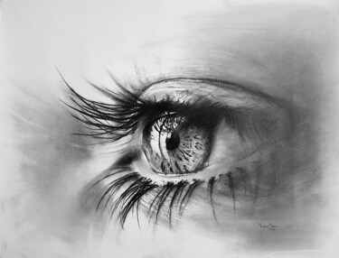 Dessin intitulée "Deuxième Regard" par Frédéric Berrin, Œuvre d'art originale, Crayon