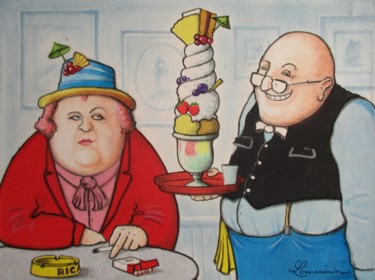 Peinture intitulée "Calories XXL" par Philippe Lemarinier, Œuvre d'art originale, Autre