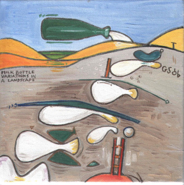 Milk Bottle Variations In A Landscape