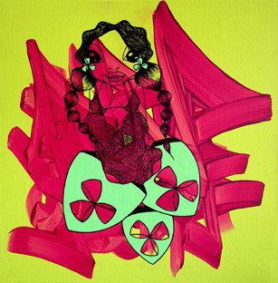 Peinture intitulée "MISS 1" par Kaliart, Œuvre d'art originale