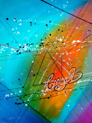 Peinture intitulée "Geometry" par Thierry Angot, Œuvre d'art originale, Acrylique