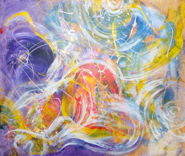 Painting titled "Colorful World by S…" by Dmitri Matkovsky, Original Artwork, Acrylic