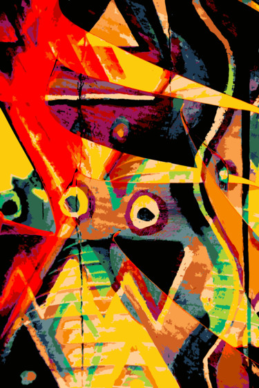 Digital Arts titled "sans titre . Abstra…" by Gilles Mével, Original Artwork, Digital Painting Mounted on Plexiglass