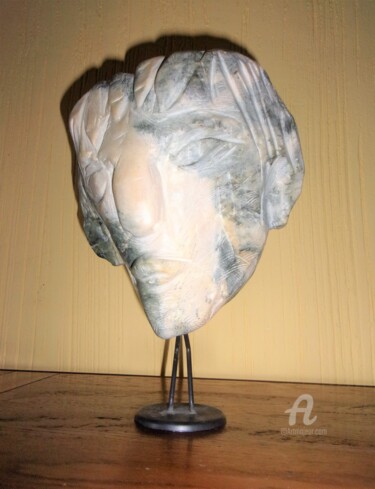 Sculpture titled "La tête du Christ a…" by Roberto Urbano, Original Artwork, Stone