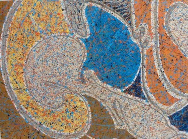 Cent génies Peinture intitulée "Cent génies" par Micheline Plante, Œuvre d'art originale, Acrylique Monté sur Châssis en bois