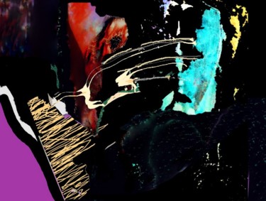 Digital Arts titled "des-pleurs-etranges" by Mysane, Original Artwork, Digital Painting