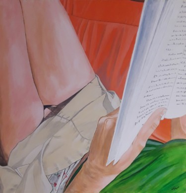 绘画 标题为“Viens lire avec moi” 由Jean Philippe Dufau, 原创艺术品, 丙烯