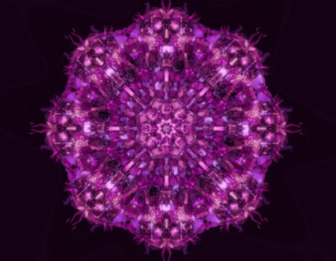 Digital Arts titled "Pink mandala" by Zilmari, Original Artwork, 2D Digital Work