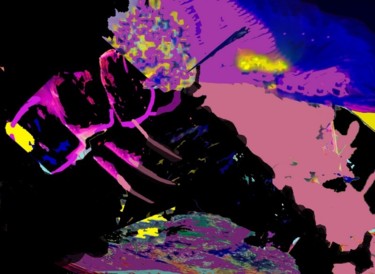 Digital Arts titled "un-vent-de-fleurs" by Mysane, Original Artwork, Digital Painting
