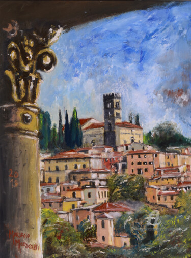 Peinture intitulée "Barga da villa Moor…" par Mariano Moriconi, Œuvre d'art originale, Huile