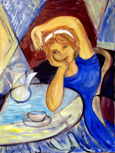 Pintura titulada "Le thé du matin" por Natalia Laletina, Obra de arte original