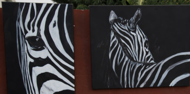 Malerei mit dem Titel "triptyque" von Christine Daviles, Original-Kunstwerk, Acryl